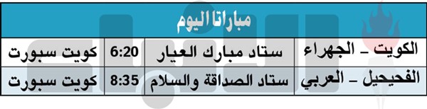 الكويت يتطلع إلى نقاط الجهراء.. والعربي «يحسب حساب» الفحيحيل