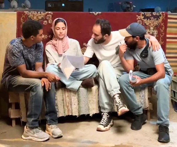هدى أثناء تصوير الفيلم