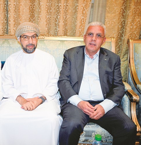 السفير العماني د.صالح الخروصي وسفير فلسطين رامي طهبوب