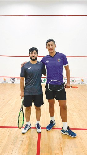 عبدالرحمن المغربي مع القطري خالد الحمادي