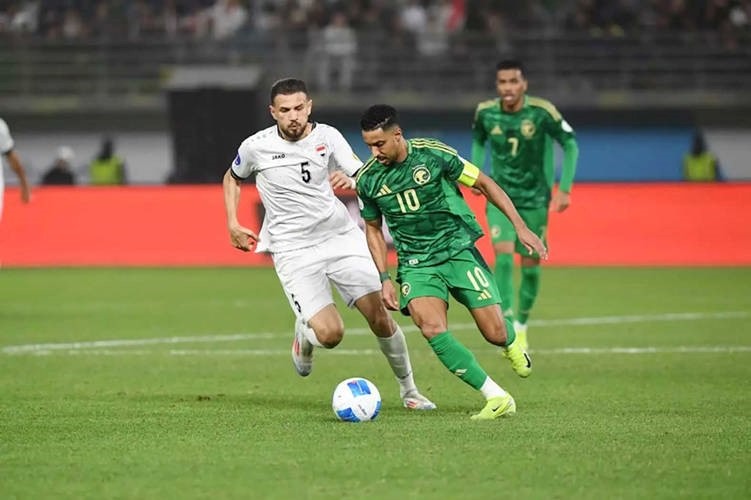 بطاقة المونديال بين السعودية والعراق