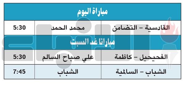 القادسية لتحسين مركزه أمام التضامن اليوم