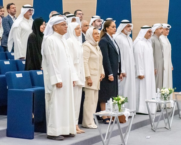 جانب من حفل تكريم أعضاء المجلس التأسيسي لجامعة عبدالله السالم تقديرا للجهود التي بذلوها في مرحلة التأسيس