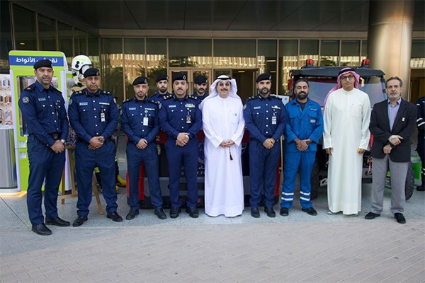 ‏قوّة الإطفاء العام تقيم حملة توعوية في جامعة الكويت