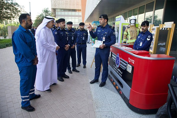 ‏قوّة الإطفاء العام تقيم حملة توعوية في جامعة الكويت