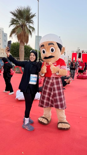 الظهور الأول لتميمة ماراثون بنك الخليج