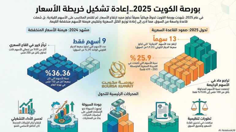 2025 يعيد تعريف خريطة أسعار الأسهم بالبورصة