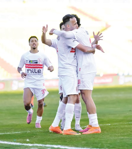 فرحة ناصر منسي بهدف فوز الزمالك على بلدية المحلة