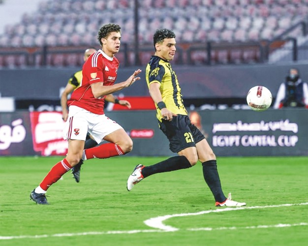 جانب من مباراة الأهلي والمقاولون العرب