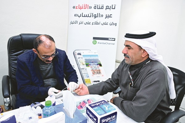 الزميل مفرح الشمري يطلع على نتيجة الفحص