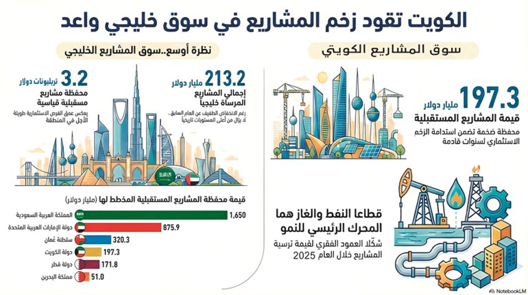محفظة مشاريع بـ 197.3 مليار دولار.. ترسم مستقبل الكويت