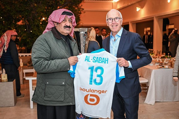 اليوسف يحتفي بالوفد الفرنسي وفريقي باريس سان جرمان ومارسيليا بحضور عدد من الشخصيات