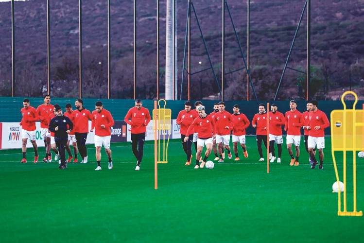 جانب من تدريبات المنتخب المصري استعدادا لمواجهة كوت ديڤوار