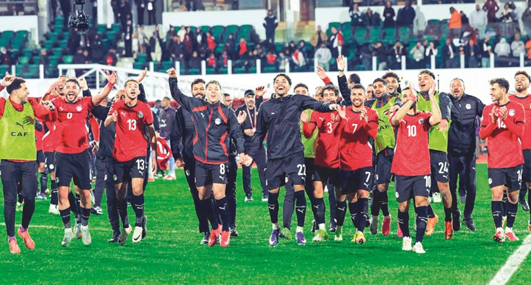 فرحة كبيرة للمنتخب المصري عقب الفوز على كوت ديڤوار