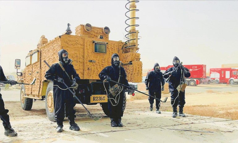 طوارئ (1) نجح في التعامل مع الحوادث الكيميائية والبيولوجية والإشعاعية