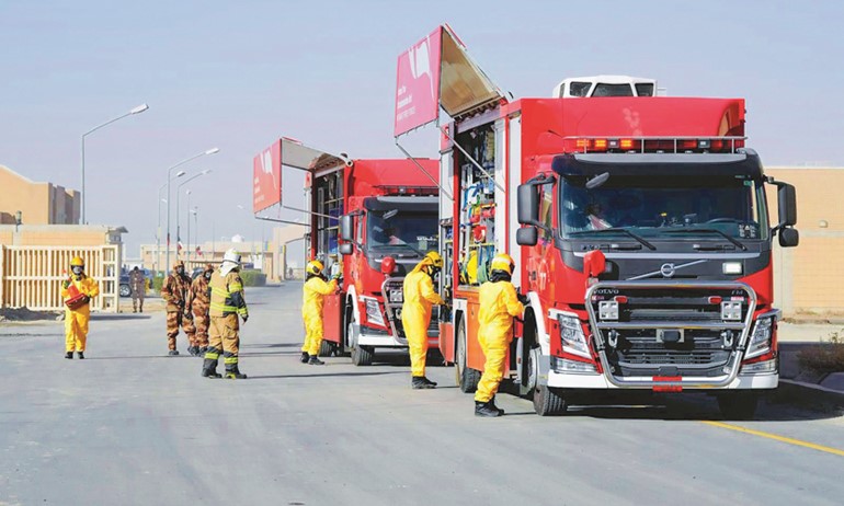 طوارئ (1) نجح في التعامل مع الحوادث الكيميائية والبيولوجية والإشعاعية