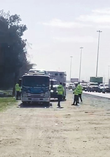 حادث طريق الملك فهد تسبب في اختناق مروري