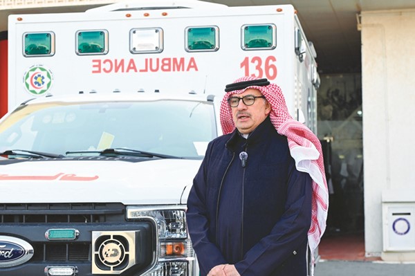 المدير العام لجمعية الهلال الأحمر فواز المزروعي خلال فعاليات التمرين