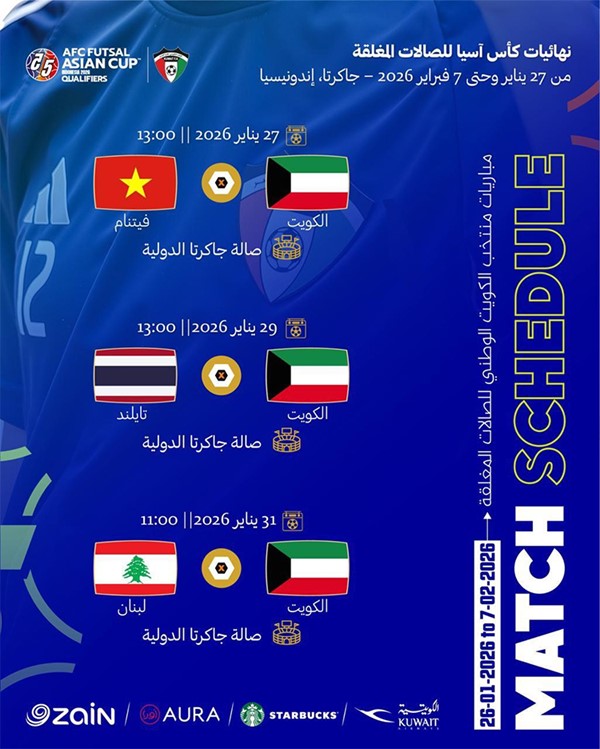 الإعلان عن قائمة "أزرق الصالات" لنهائيات كأس آسيا – إندونيسيا 2026