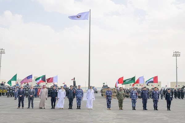 ممثلو الدول المشاركة في التمرين قبيل انطلاقه