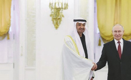 محمد بن زايد يلتقي بوتين في موسكو: علاقاتنا تستند إلى إرث عريق من التعاون يمتد لأكثر من 50 عاماً