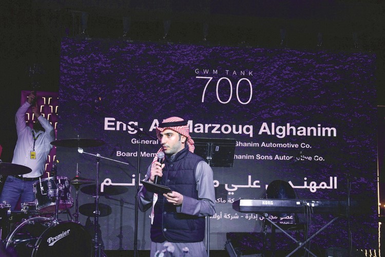 م.علي مرزوق الغانم متحدثا خلال حفل الإطلاق