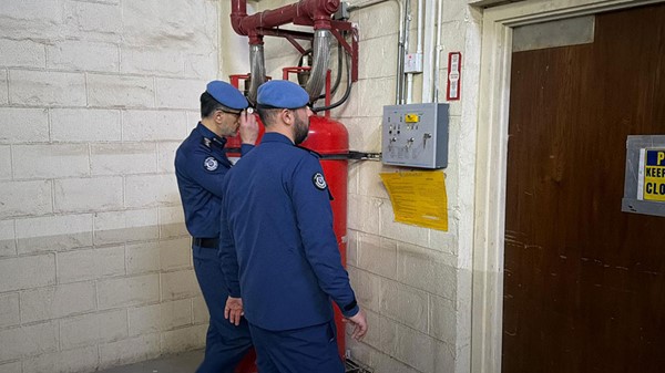 قوة الإطفاء العام تفقدت مسجد الدولة الكبير