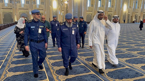 قوة الإطفاء العام تفقدت مسجد الدولة الكبير
