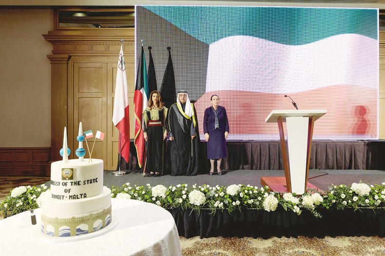 سفيرنا لدى مالطا مشعل المضف خلال الحفل
