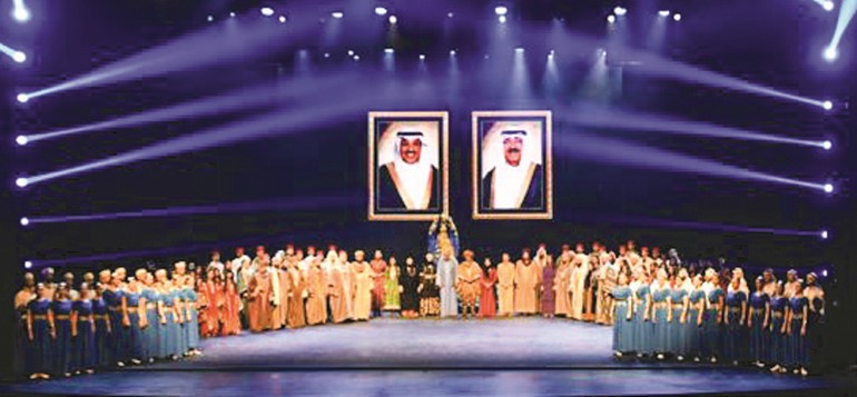 جانب من حفل ختام فعاليات الكويت عاصمة للثقافة والإعلام العربي لعام 2025 في مركز الشيخ جابر الأحمد الثقافي