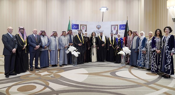 القنصل العام لدولة الكويت بمدينة ميلانو وشمال الجمهورية الإيطالية الشيخ جابر دعيج المالك الصباح خلال احتفال السفارة بالأعياد الوطنية