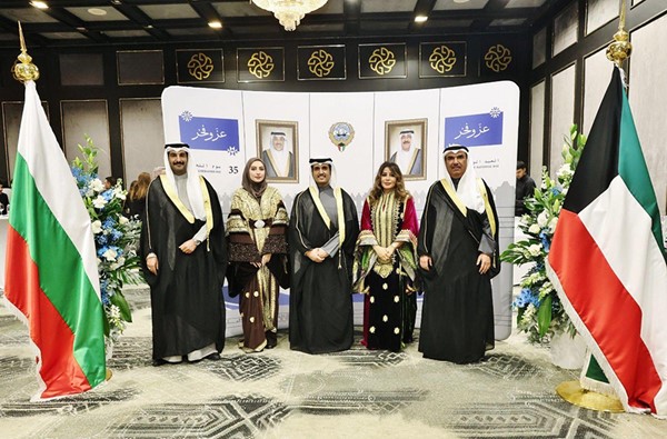سفير دولة الكويت لدى بلغاريا غازي الفضلي خلال احتفال سفارة دولة الكويت بالأعياد الوطني