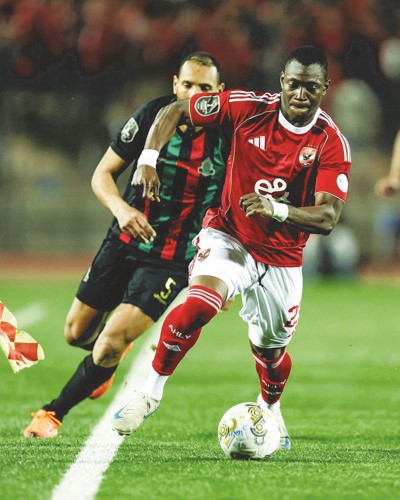 جانب من مباراة الأهلي والجيش الملكي المغربي