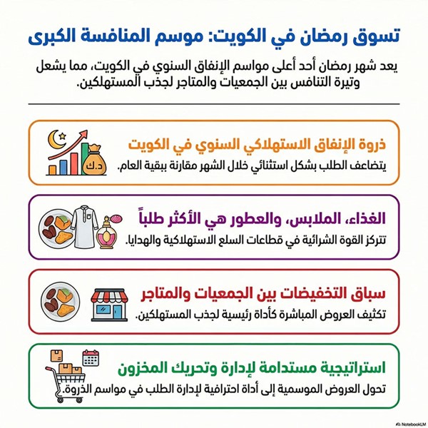 رمضان يُحرِّك الأسواق الكويتية ويزيد من الإنفاق الاستهلاكي