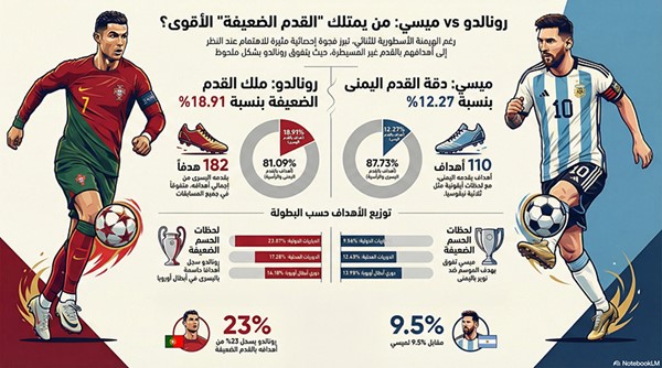 القدمان تختبران الأساطير.. رونالدو أم ميسي الأقوى؟