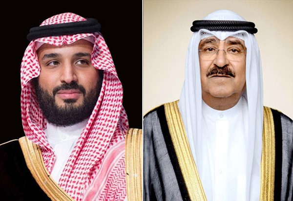 صاحب السمو تلقى اتصالاً هاتفياً من ولي العهد السعودي اطمأن خلاله على الكويت وقيادتها وشعبها بعد الهجوم الإيراني الآثم