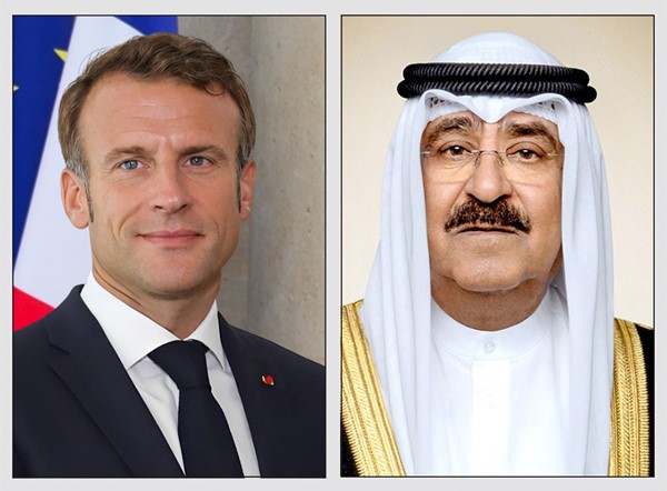 الأمير تلقى اتصالاً من الرئيس الفرنسي اطمأن خلاله على الكويت وقيادتها وشعبها بعد الهجوم الإيراني الآثم