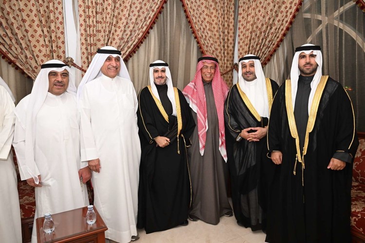 الشيـــخ عبــدالله الناصر والشيخ صباح الناصر والشيخ فهد الناصر مع محمد البرجس وفيصل جاسم البرجس ووليد البرجس