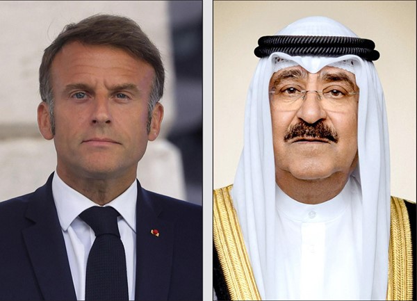الأمير تلقى اتصالاً من الرئيس الفرنسي اطمأن خلاله على الكويت بعد الهجمات الإيرانية السافرة