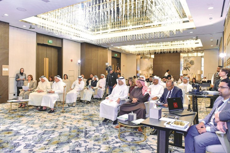 جانب من الحضور خلال اجتماعي الجمعية العمومية لشركة المباني