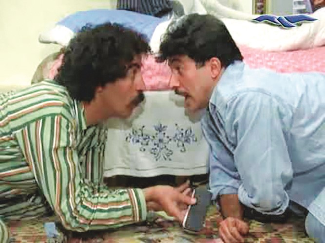 الفنان عصام سليمان (بهلول) وعابد فهد في المسلسل