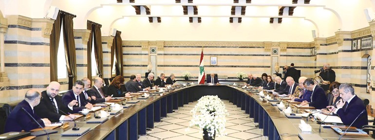 جلسة مجلس الوزراء في السرايا برئاسة الرئيس نواف سلام (محمود الطويل)