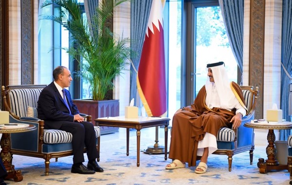 أمير قطر يبحث مع وزير الخارجية المصري سبل خفض التصعيد العسكري في المنطقة