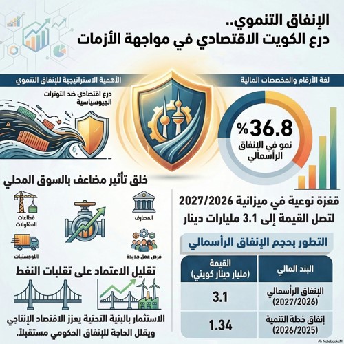 الكويت تمتلك إمكانات مالية ومؤسسية لتوظيف الإنفاق التنموي إستراتيجيا