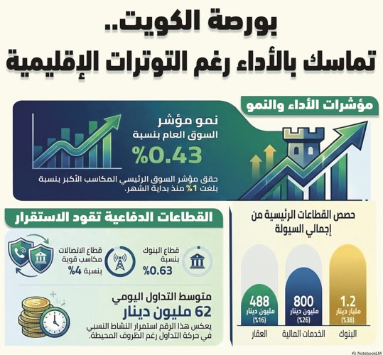 قطاعا البنوك والاتصالات يدعمان تماسك البورصة منذ اندلاع الحرب