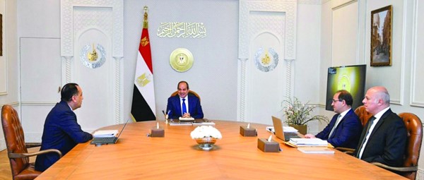 السيسي يؤكد ضرورة مواصلة بذل الحكومة الجهود لجذب المزيد من الاستثمارات المحلية والأجنبية