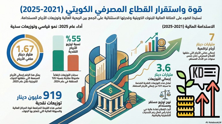 3.6 مليارات دينار وزعتها البنوك نقدا على مساهميها في 5 سنوات