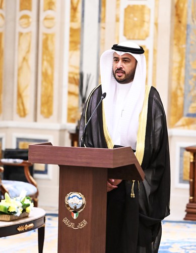 نائب رئيس الهيئة د.ماجد الديحاني خلال أداء القسم