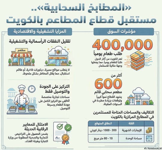 600 مطبخ سحابي في الكويت.. طفرة جديدة مدفوعة بخدمات التوصيل