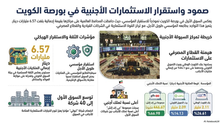 السوق الأول يحتفظ بثقة المستثمرين الأجانب واستقرار ملكياتهم